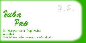 huba pap business card